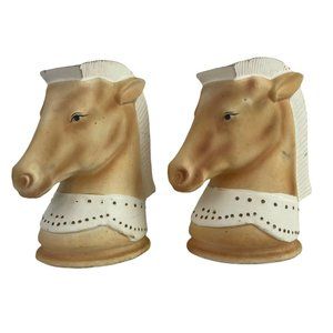Vintage Lot  Of 2 Mid Century Modern HORSE HEAD PLANTER  R/B Japan Equestrian